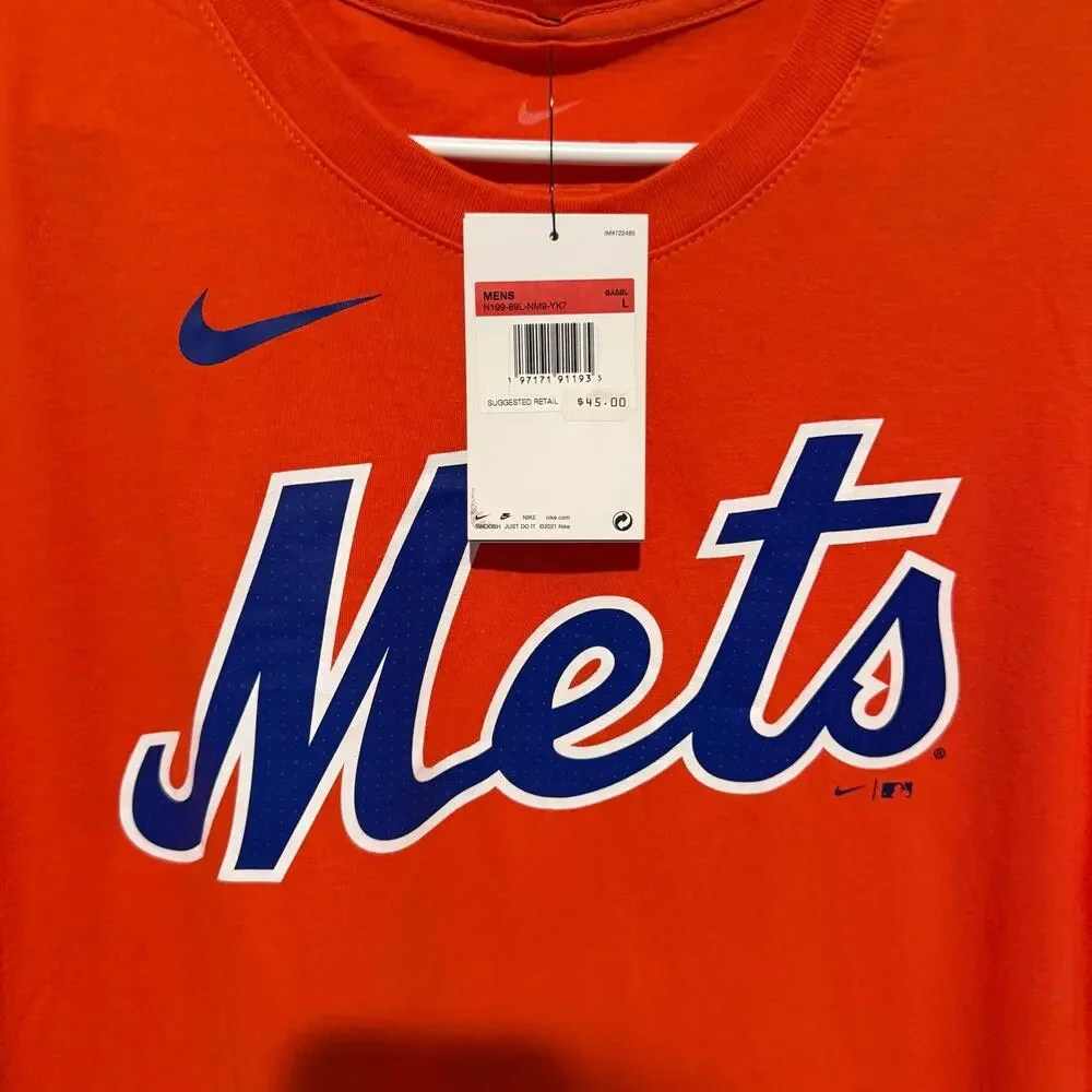 Nike New York Mets Jeff McNeil T-shirt Men’s Large Orange MLB NWT
